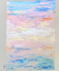 Metallic Sunrise - 9x12 inch /  22.8x30.4 cm Acrylic Painting - Abstract Original Artwork