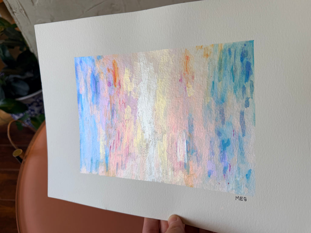 Metallic Sunrise - 8x6in Original Painting