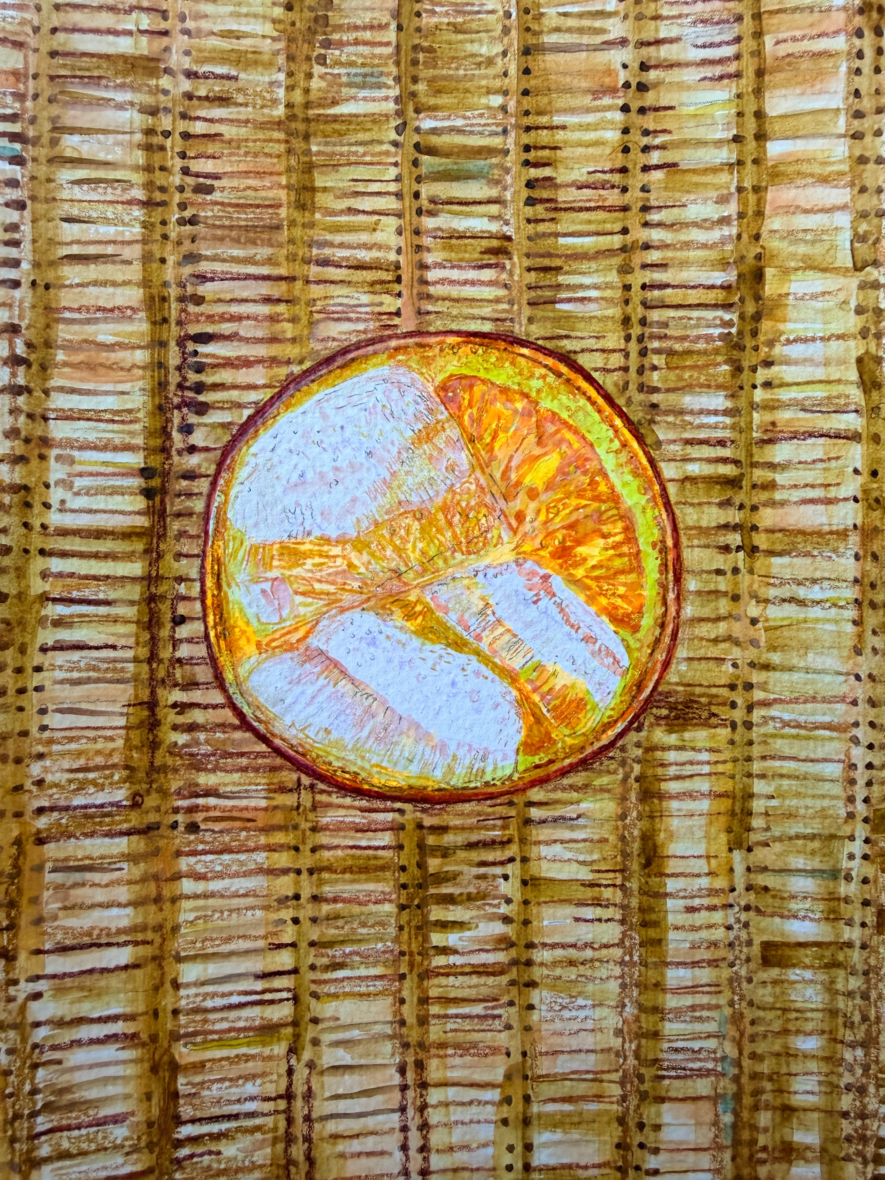 Aperol Spritz - Original 6x9 inch / 15.2x22.8 cm Watercolor Painting - Orange Artwork