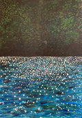 La Croix - 9.75x6.75in Original Acrylic Painting - Sparkling Lake Water Painting