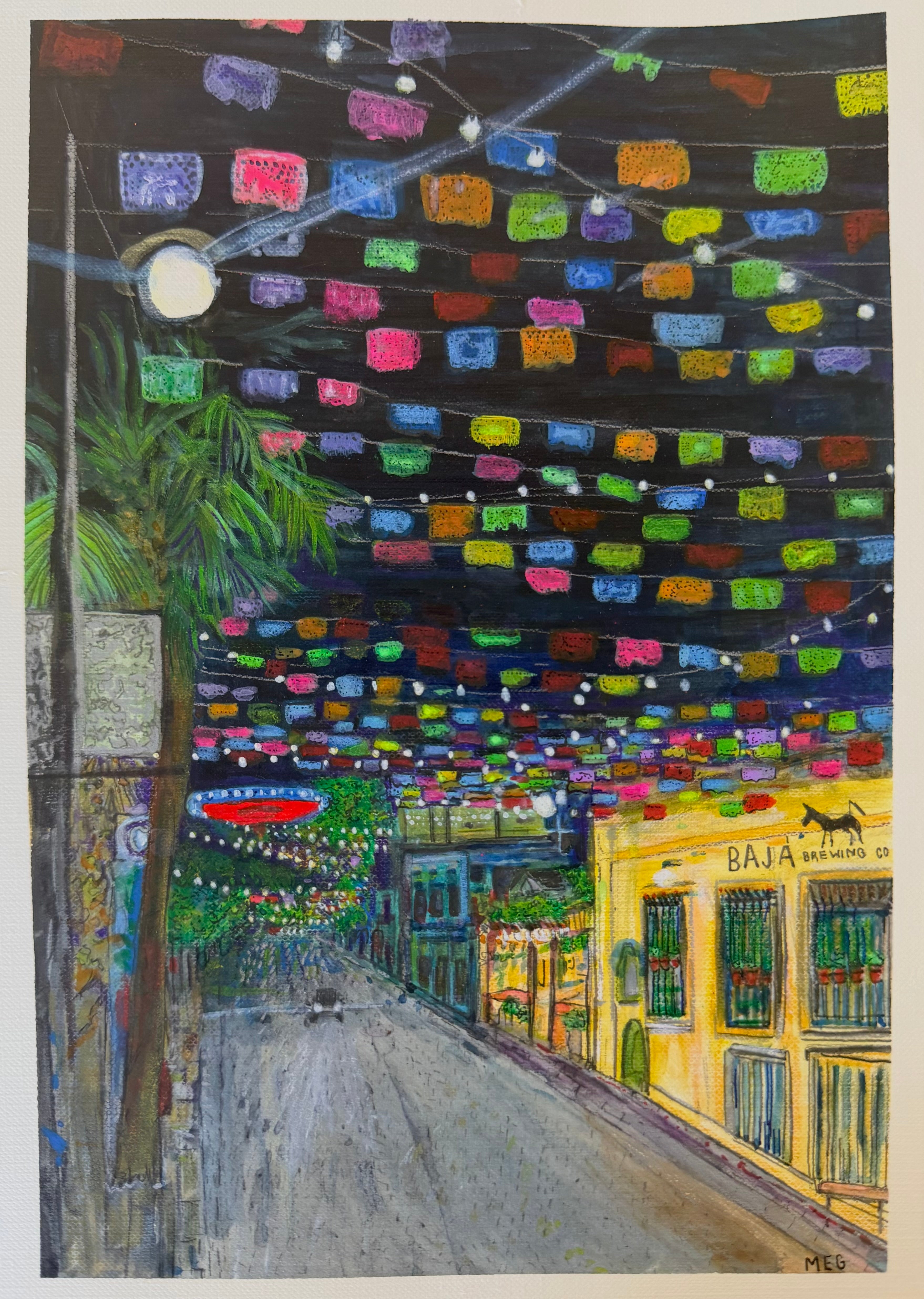 Los Cabos - 9x12 inch Original Mixed Media Painting - Baja California Artwork