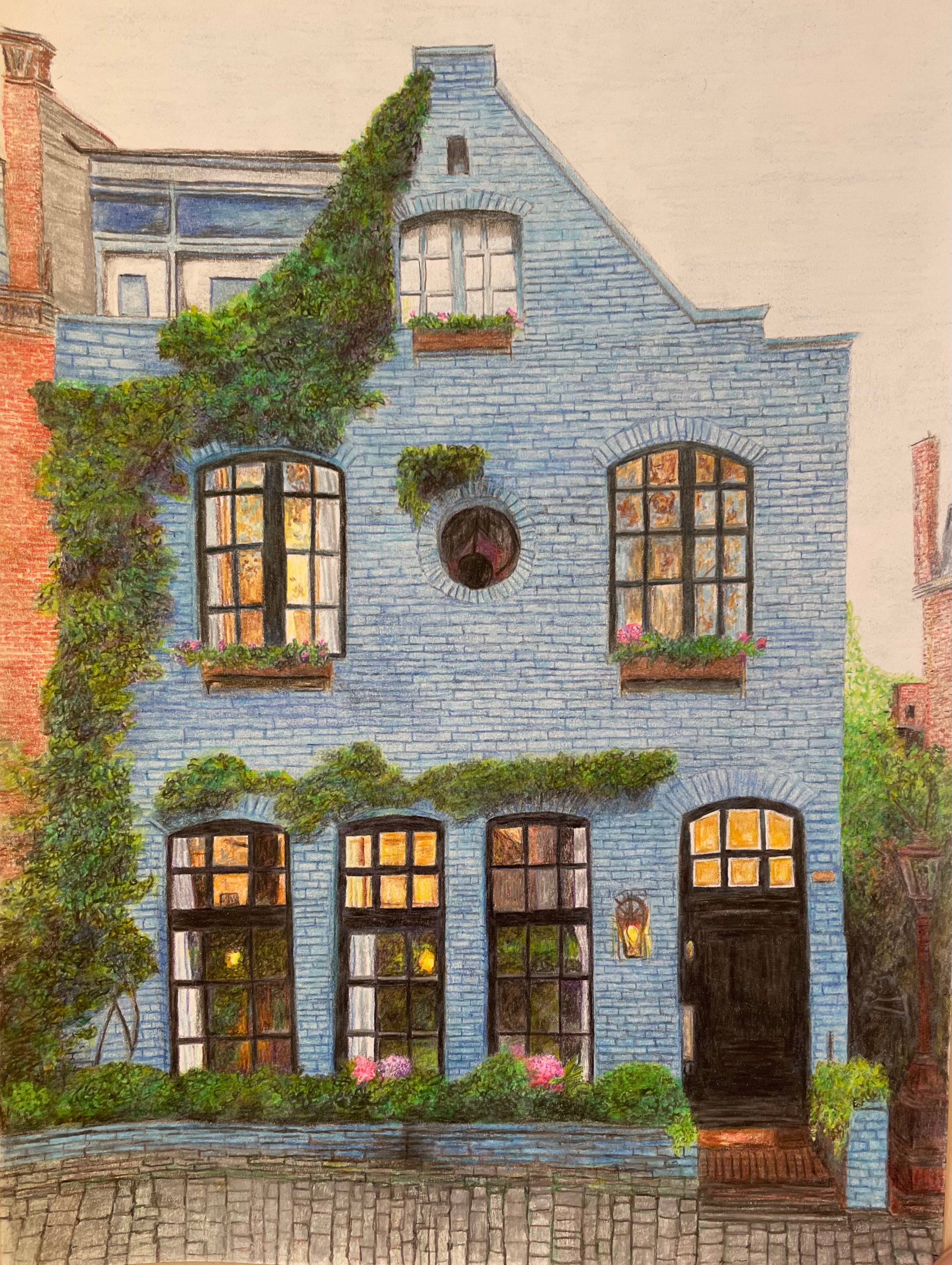 Personalized Building Illustration Original Fine Artwork